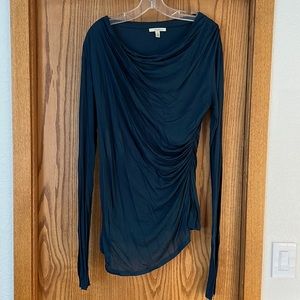 Bordeaux by Anthropologie modal/silk top. Ruched on side. Size L